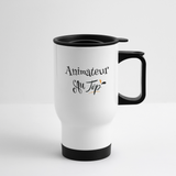 Mug isotherme - Animateur au Top - Sans BPA - Cadeau Durable - Cadeau Personnalisable - Cadeaux-Positifs.com -blanc-taille unique-