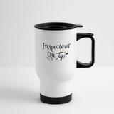 Mug isotherme - Inspecteur au Top - Sans BPA - Cadeau Original - Cadeau Personnalisable - Cadeaux-Positifs.com -blanc-taille unique-