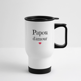 Mug isotherme - Papou d'amour - Cadeau Original & Tendre - Cadeau Personnalisable - Cadeaux-Positifs.com -blanc-taille unique-