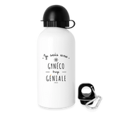 Gourde - Une Gynéco trop Géniale - Sans BPA - Cadeau Durable - Cadeau Personnalisable - Cadeaux-Positifs.com -blanc-500 ml-