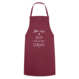 Tablier - Ketty est trop Géniale - 7 Coloris - Cadeau Original - Cadeau Personnalisable - Cadeaux-Positifs.com -bordeaux-taille unique-