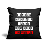 Coussin et housse de 45 x 45 cm Blanc - Cadeau Personnalisable - Cadeaux-Positifs.com -noir-taille unique-