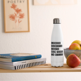 Bouteille isotherme à Personnaliser avec VOTRE VILLE - Cadeau Drole et Personnalisable - Cadeau Personnalisable - Cadeaux-Positifs.com -Blanc-