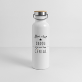 Gourde isotherme - Dadou est trop Génial - 3 tailles - Durable - blanc