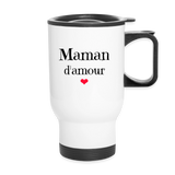 Mug isotherme - Maman d'amour - Cadeau Original & Tendre - Cadeau Personnalisable - Cadeaux-Positifs.com -blanc-taille unique-