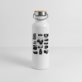 Gourde isotherme - Appareils Photo Vintage - 3 tailles - Durable - blanc