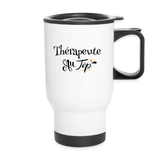 Mug isotherme - Thérapeute au Top - Sans BPA - Cadeau Original - blanc