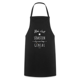 Tablier - Sébastien est trop Génial - 7 Coloris - Cadeau Original - Cadeau Personnalisable - Cadeaux-Positifs.com -noir-taille unique-