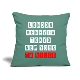 Coussin et housse de 45 x 45 cm Blanc - Cadeau Personnalisable - Cadeaux-Positifs.com -vert sapin-taille unique-