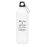 Gourde - Laëtitia est trop Géniale - 750ml - Cadeau Original & Durable - Cadeau Personnalisable - Cadeaux-Positifs.com -blanc-750 ml-