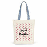 Tote Bag Premium - Le joli Bazar de Valentine - 2 Coloris - Durable - Cadeau Personnalisable - Cadeaux-Positifs.com -Bleu-