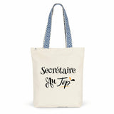 Tote Bag Premium - Secrétaire au Top - 2 Coloris - Cadeau Durable - Cadeau Personnalisable - Cadeaux-Positifs.com -Bleu-