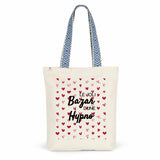 Tote Bag Premium - Le joli Bazar d'une Hypno - Cadeau Durable - Cadeau Personnalisable - Cadeaux-Positifs.com -Bleu-