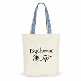 Tote Bag Premium - Psychomot au Top - 2 Coloris - Cadeau Durable - Cadeau Personnalisable - Cadeaux-Positifs.com -Bleu-