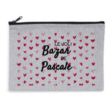 Pochette - Le joli Bazar de Pascale - 2 Coloris - Cadeau Tendre - Cadeau Personnalisable - Cadeaux-Positifs.com -Gris-