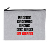 Pochette TA VILLE - Cadeau Personnalisable - Cadeaux-Positifs.com -Gris-