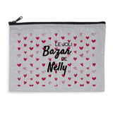 Pochette - Le joli Bazar de Nelly - 2 Coloris - Cadeau Tendre - Cadeau Personnalisable - Cadeaux-Positifs.com -Gris-