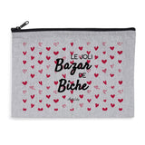 Pochette - Le Joli Bazar de Biche - 2 Coloris - Cadeau eco-responsable - Cadeau Personnalisable - Cadeaux-Positifs.com -Gris-