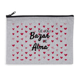 Pochette - Le joli Bazar de Alma - 2 Coloris - Cadeau Tendre - Cadeau Personnalisable - Cadeaux-Positifs.com -Gris-
