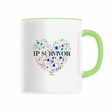 Mug - IP Survivor (Coeur) - 6 Coloris - Cadeau Unique & Tendre - Cadeau Personnalisable - Cadeaux-Positifs.com -Blanc-