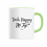 Mug - Tech Happy au Top - 6 Coloris - Cadeau Original - Cadeau Personnalisable - Cadeaux-Positifs.com -Rouge-