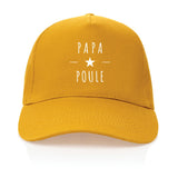 Casquette - Papa Poule - 5 Coloris - Cadeau Eco-Responsable - Cadeau Personnalisable - Cadeaux-Positifs.com -Jaune-