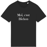 T-Shirt - Moi c'est Bichon - Coton Bio - 8 Coloris - Cadeau Original - Cadeau Personnalisable - Cadeaux-Positifs.com -Noir-XS-
