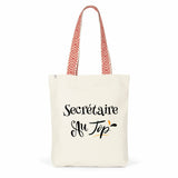 Tote Bag Premium - Secrétaire au Top - 2 Coloris - Cadeau Durable - Cadeau Personnalisable - Cadeaux-Positifs.com -Rouge-