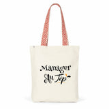 Tote Bag Premium - Manager au Top - 2 Coloris - Cadeau Durable - face_1