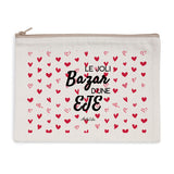 Pochette - Le joli Bazar d'une EJE - 2 coloris - Cadeau Original - Cadeau Personnalisable - Cadeaux-Positifs.com -Naturel-