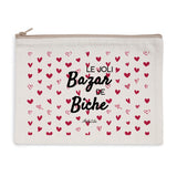 Pochette - Le Joli Bazar de Biche - 2 Coloris - Cadeau eco-responsable - Cadeau Personnalisable - Cadeaux-Positifs.com -Naturel-