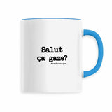 Mug - Salut ça gaze? - Anachronique - 6 Coloris - Cadeau Drôle - Cadeau Personnalisable - Cadeaux-Positifs.com -Bleu-
