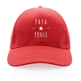 Casquette - Papa Poule - 5 Coloris - Cadeau Eco-Responsable - Cadeau Personnalisable - Cadeaux-Positifs.com -Rouge-