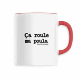 Mug - Ça roule ma poule - Anachronique - 6 Coloris - Cadeau Drôle - Cadeau Personnalisable - Cadeaux-Positifs.com -Rouge-