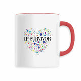 Mug - IP Survivor (Coeur) - 6 Coloris - Cadeau Unique & Tendre - Cadeau Personnalisable - Cadeaux-Positifs.com -Blanc-