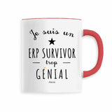 Mug - Un ERP Survivor trop Génial - 6 Coloris - Cadeau Original - Cadeau Personnalisable - Cadeaux-Positifs.com -Rouge-
