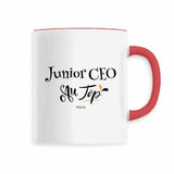 Mug - Junior CEO au Top - 6 Coloris - Cadeau Original - Cadeau Personnalisable - Cadeaux-Positifs.com -Rouge-