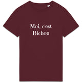 T-Shirt - Moi c'est Bichon - Coton Bio - 8 Coloris - Cadeau Original - Cadeau Personnalisable - Cadeaux-Positifs.com -Bordeaux-XS-