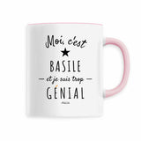 Mug - Basile est trop Génial - 6 Coloris - Cadeau Original - Cadeau Personnalisable - Cadeaux-Positifs.com -Blanc-