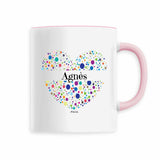 Mug - Agnès (Coeur) - 6 Coloris - Cadeau Unique & Tendre - Cadeau Personnalisable - Cadeaux-Positifs.com -Blanc-