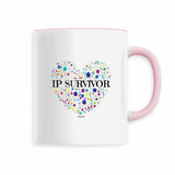 Mug - IP Survivor (Coeur) - 6 Coloris - Cadeau Unique & Tendre - Cadeau Personnalisable - Cadeaux-Positifs.com -Blanc-