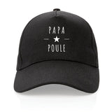 Casquette - Papa Poule - 5 Coloris - Cadeau Eco-Responsable - Cadeau Personnalisable - Cadeaux-Positifs.com -Noir-