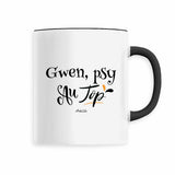 Mug - Gwen, Psy au Top - 6 Coloris - Cadeau Original - Cadeau Personnalisable - Cadeaux-Positifs.com -Noir-