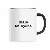 Mug - Hello les Djeuns - Anachronique - 6 Coloris - Cadeau Drôle - Cadeau Personnalisable - Cadeaux-Positifs.com -Noir-