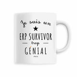 Mug - Un ERP Survivor trop Génial - 6 Coloris - Cadeau Original - Cadeau Personnalisable - Cadeaux-Positifs.com -Blanc-