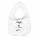 Bavoir - Maé est trop Géniale - 3 Coloris - Cadeau Original - Cadeau Personnalisable - Cadeaux-Positifs.com -Rose-Taille unique-