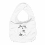 Bavoir - Alma est trop Géniale - 3 Coloris - Cadeau Original - Cadeau Personnalisable - Cadeaux-Positifs.com -Blanc-Taille unique-