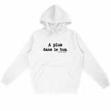 Sweat à capuche - A plus dans le bus - Anachronique - 5 Coloris - Cadeau Drôle - Cadeau Personnalisable - Cadeaux-Positifs.com -Blanc-S-