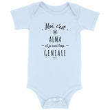 Body - Alma est trop Géniale - 3 Coloris - Cadeau Original - Cadeau Personnalisable - Cadeaux-Positifs.com -Bleu-0-3-
