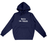 Sweat à capuche - Hello les Djeuns - Anachronique - Cadeau Original - Cadeau Personnalisable - Cadeaux-Positifs.com -Marine-S-